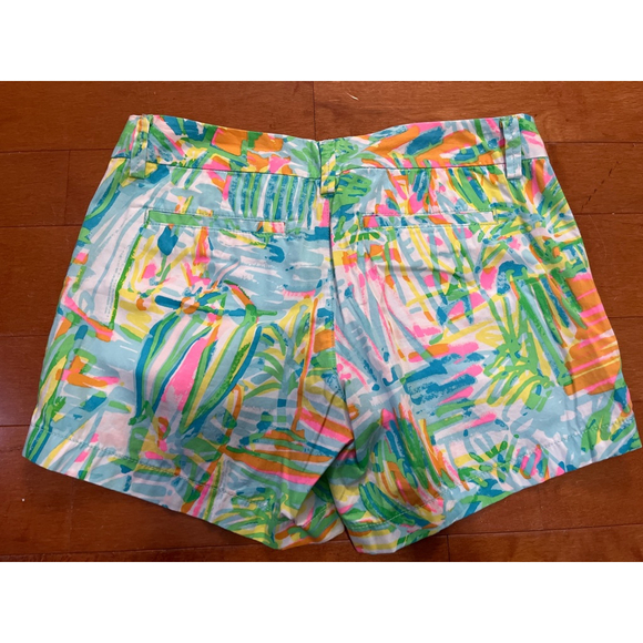 Women's Lilly Pulitzer White Multi-color Callahan Shorts Size 2 - Picture 4 of 4